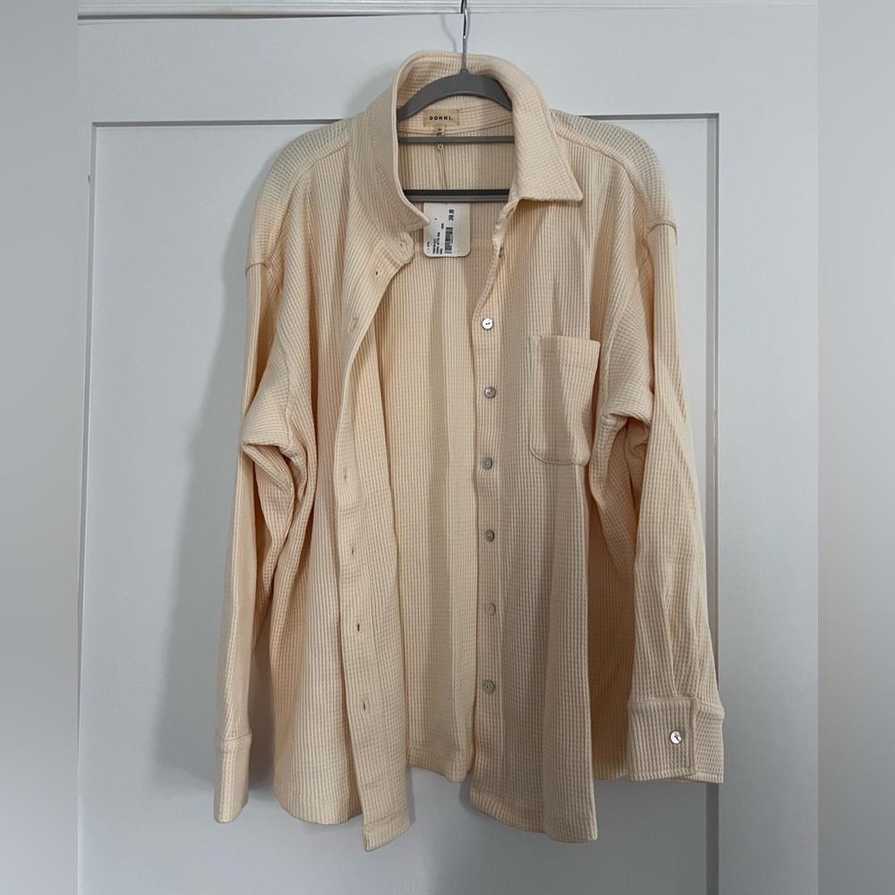 NWT Donni Thermal Button down top size M